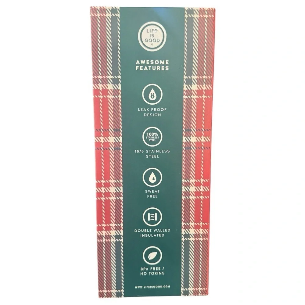 NEW Life is Good Peace be the Journey Stainless Steel‎ Tumbler with Straw
